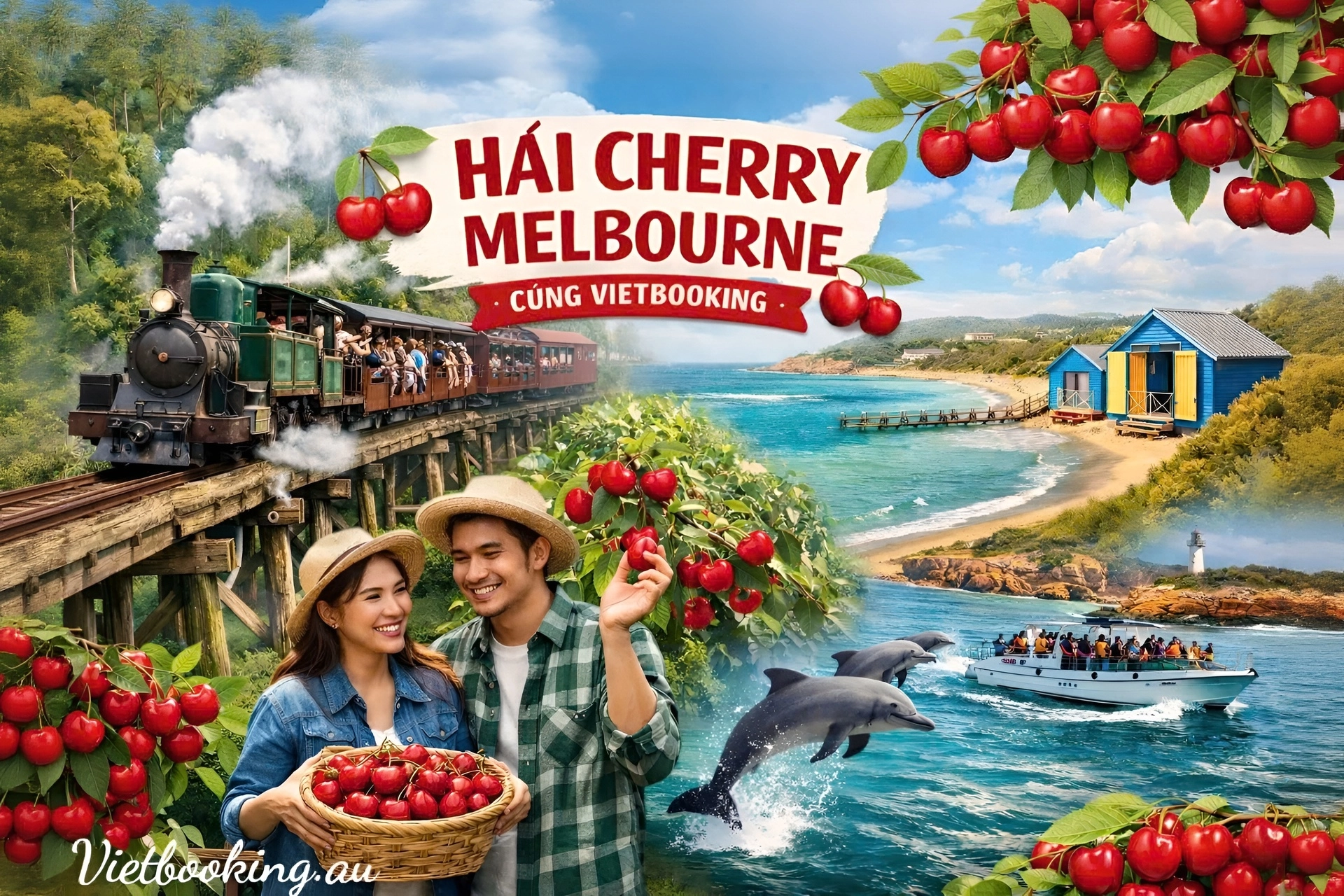 Hái Cherry ở Melbounre - Trải Nghiệm Mùa Hè Úc cùng Vietbooking